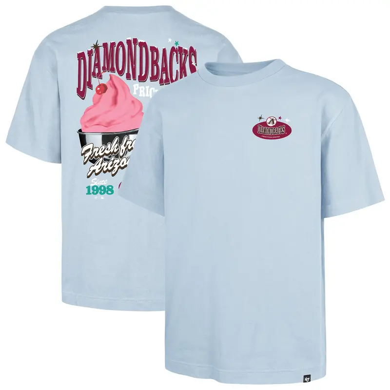 '47 Arizona Diamondbacks Ice Cream Parlor Light Blue T-Shirt For Men 1