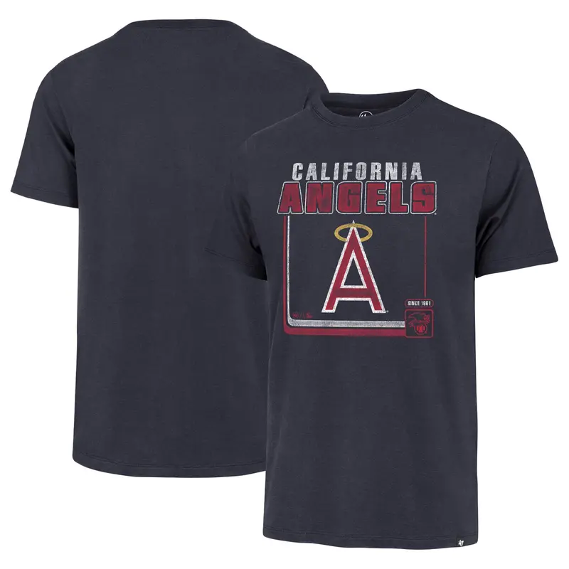 '47 Borderline Franklin Men'S Navy California Angels Tri-Blend Shirt 1