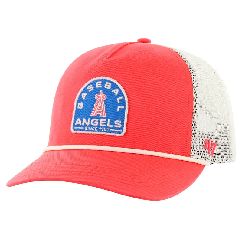 '47 Los Angeles Angels Cypress Trucker Hat – Adjustable Red Cap 1