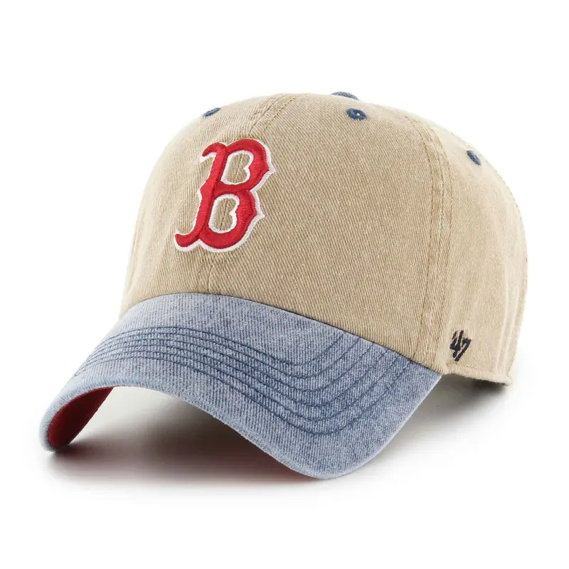 '47 Men'S Boston Red Sox Eldin Two-Tone Khaki Adjustable Hat 1