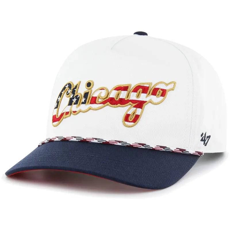 '47 Men'S Chicago White Sox Flag Script White Snapback Hat 1