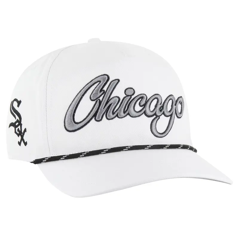'47 Men'S Chicago White Sox White Overhand Speckle Rope Adjustable Hat 1