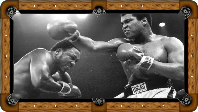 Ali Vs. Frazier Boxing Tribute Pool Table Felt – Custom 7Ft To 9Ft Billiard Cloth 1
