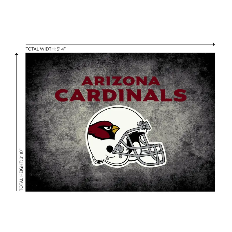 Arizona Cardinals 4X6 Weathered Team Area Rug 1