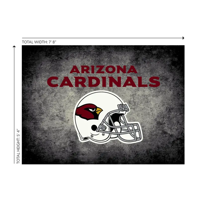 Arizona Cardinals Timeworn 6X8 Area Rug 1