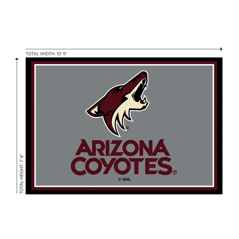 Arizona Coyotes 8X11 Foot Fan Spirit Rug 1