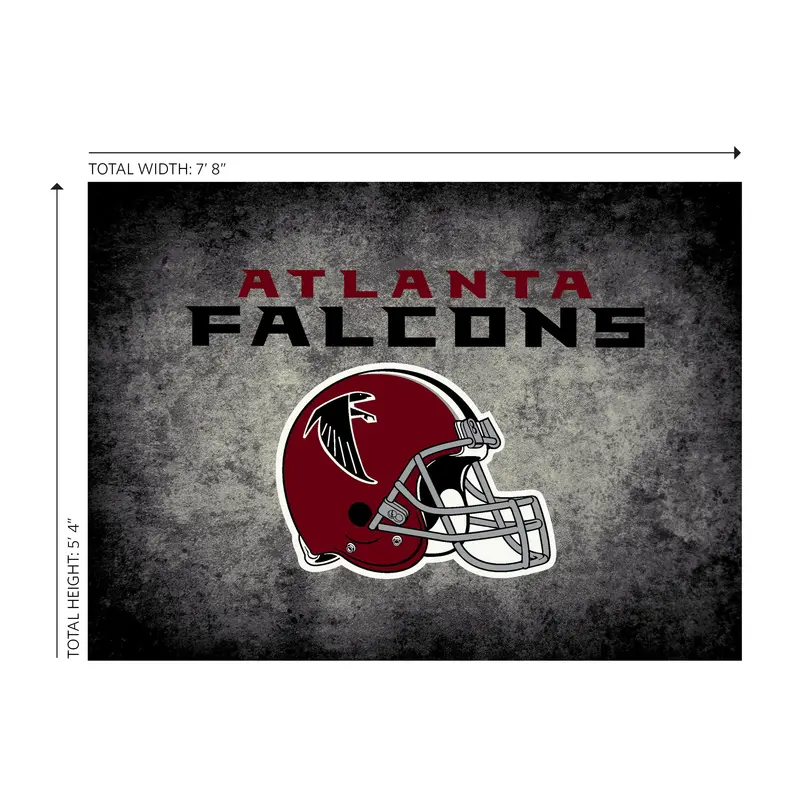 Atlanta Falcons Rustic-Style 6X8 Area Rug 1