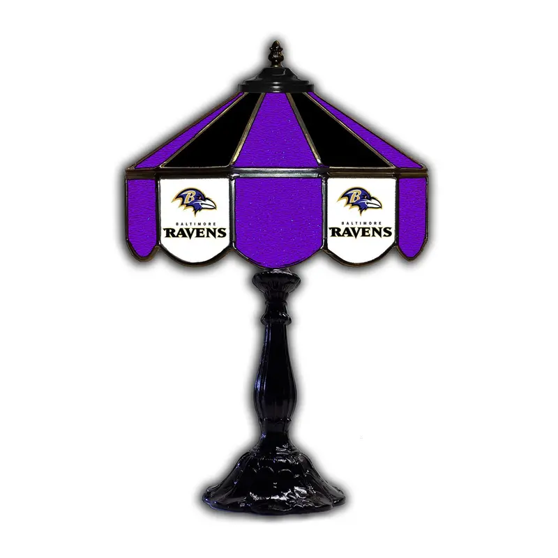 Baltimore Ravens 21-Inch Glass Desk Lamp 1