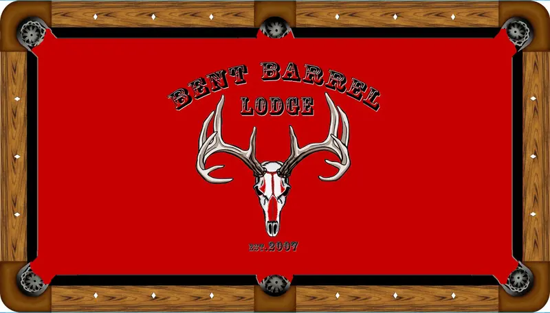 Bent Barrel Themed Pool Table Felt – Unique Custom Billiard Fabric 1