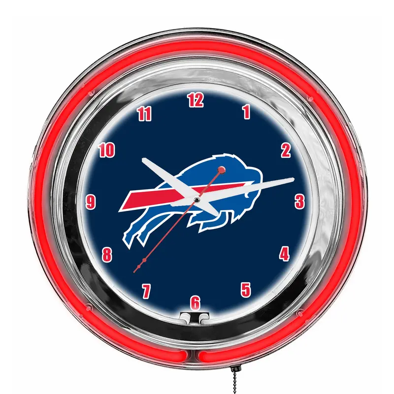 Buffalo Bills 18-Inch Empire State Neon Wall Clock 1