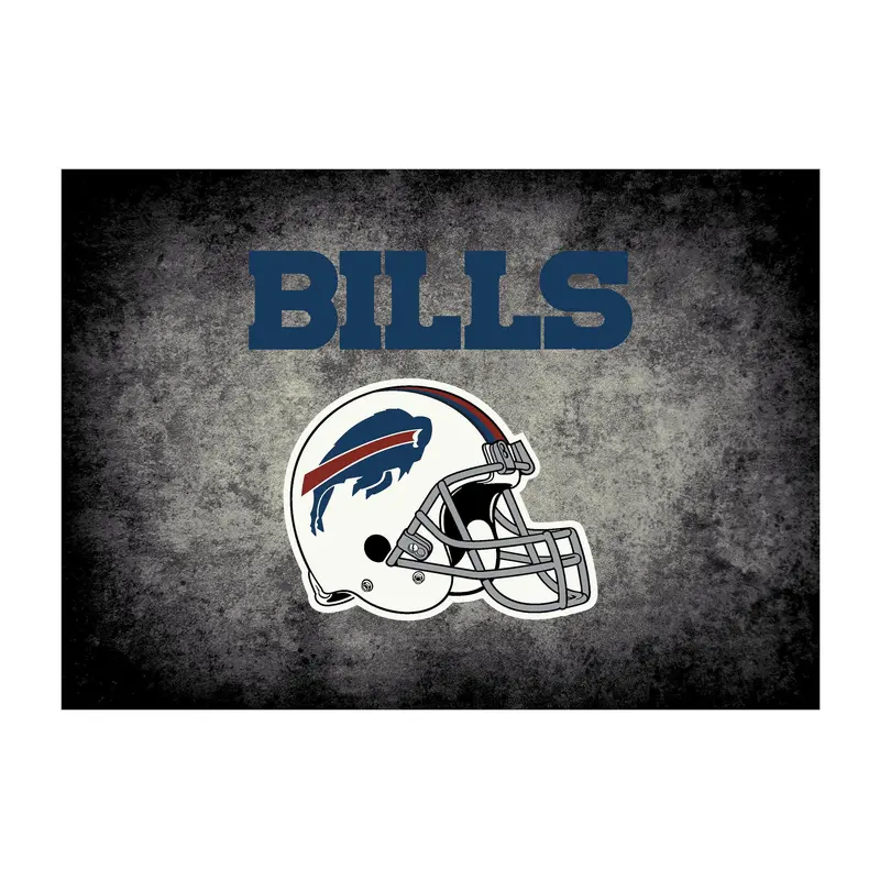 Buffalo Bills 4X6 Rustic Distressed Team Rug 1