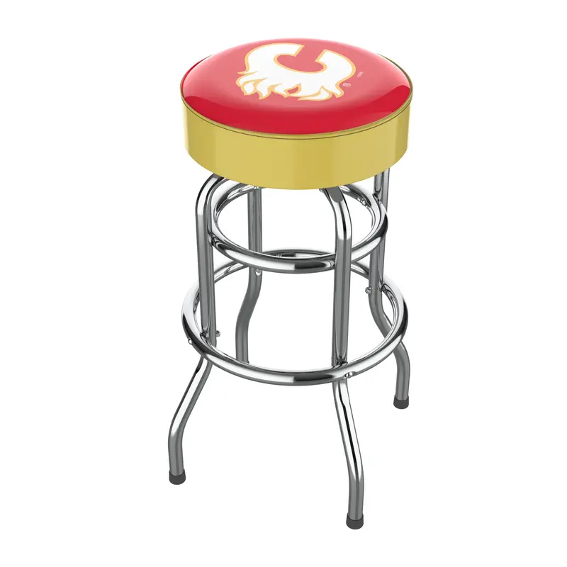 Calgary Flames Urban Chrome Bar Stool 1