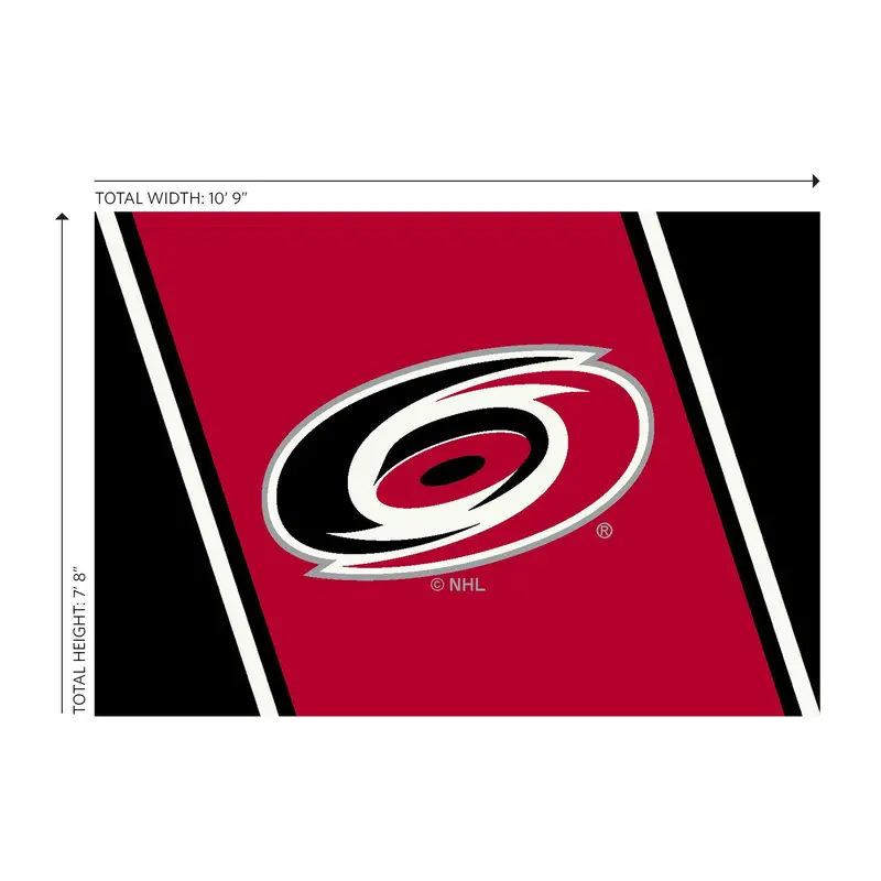 Carolina Hurricanes 8X11 Foot Official Spirit Rug 1