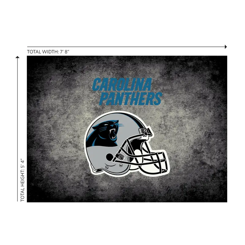 Carolina Panthers Rustic-Texture 6X8 Area Rug 1