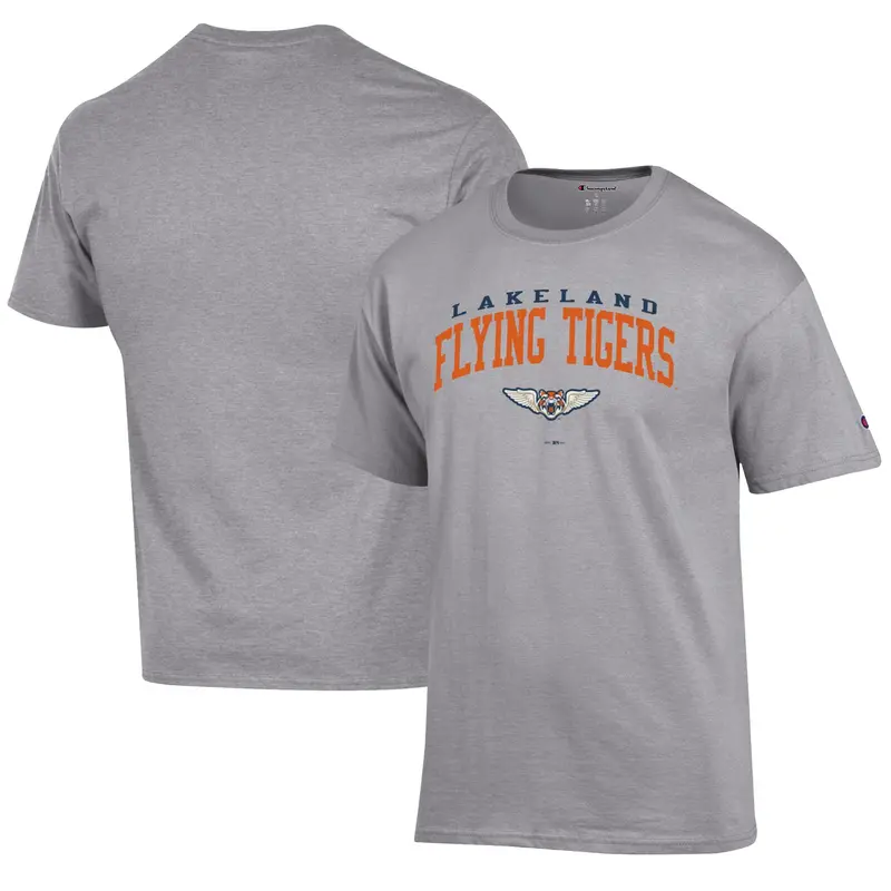Champion Lakeland Flying Tigers Gray Jersey-Inspired Tri-Blend Shirt 1