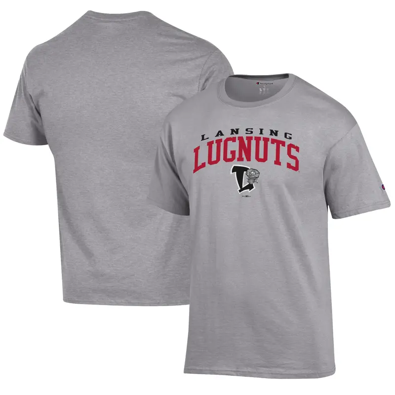 Champion Lansing Lugnuts Gray Jersey-Inspired Tri-Blend Shirt 1
