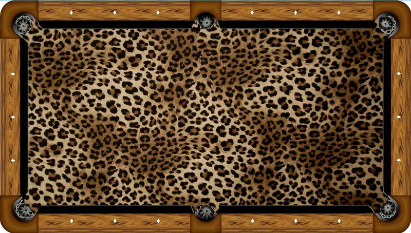 Cheetah Print Custom Pool Table Felt – Wild & Stylish Billiard Cloth 1