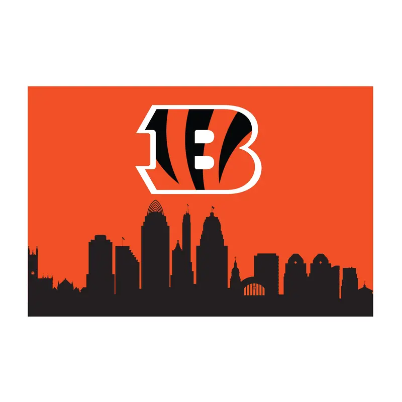 Cincinnati Bengals Area Rug – 2X3 Ft Washable Team-Themed Floor Mat 1