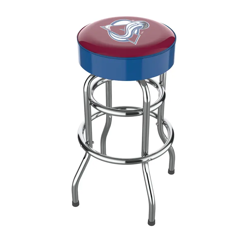 Colorado Avalanche Reflective Chrome Bar Stool 1