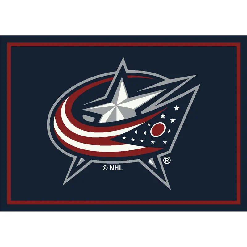 Columbus Blue Jackets 4X6 Foot Team Spirit Rug 1