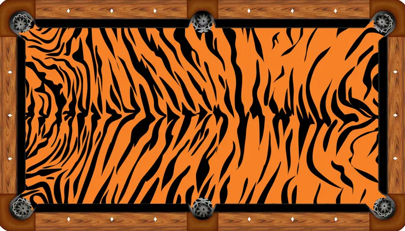 Custom Tiger-Stripe Black Pool Table Felt – Rails & Cloth For 7Ft, 8Ft, Or 9Ft Billiard Tables 1