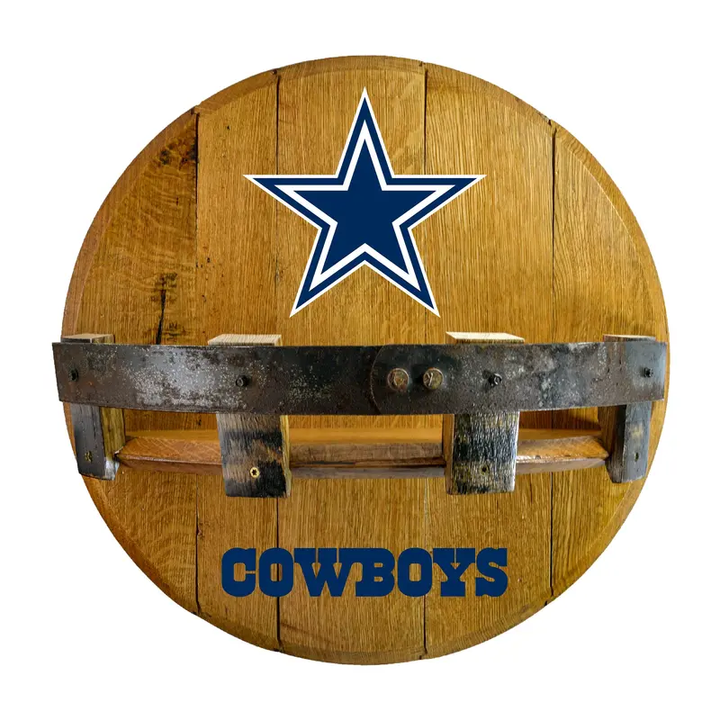 Dallas Cowboys Solid Oak Bar Shelf 1