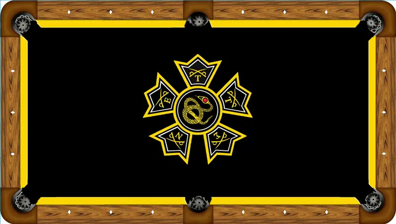Emblem #1 Custom Pool Table Felt – Signature Billiard Cloth 1