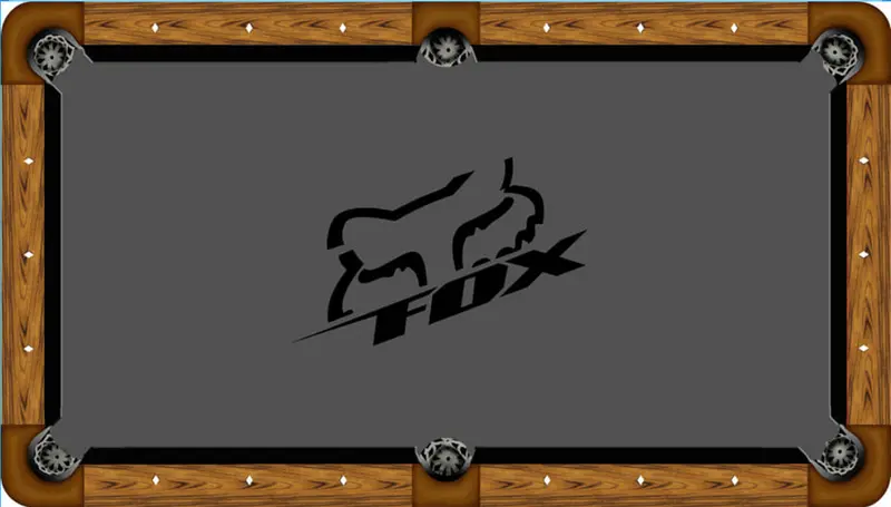 Fox Motif Custom Pool Table Felt – Distinctive Billiard Cloth Option 1