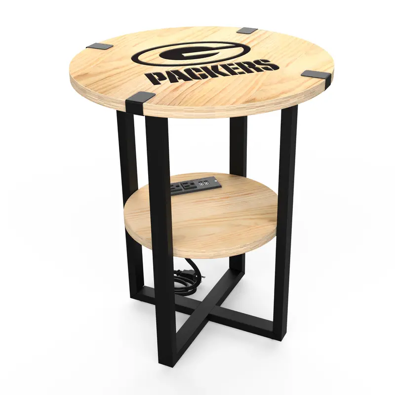 Green Bay Packers Charging Side Table 1