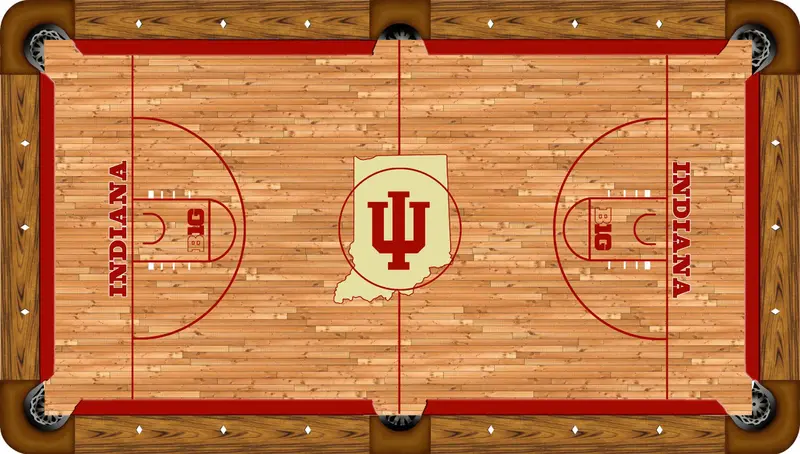Indiana Hoosiers College Team Pool Table Felt – Custom 7Ft To 9Ft Billiard Fabric 1