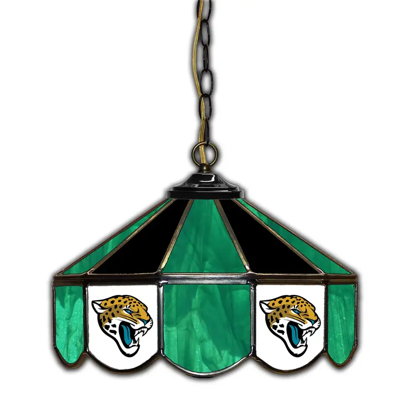 Jacksonville Jaguars 14-Inch Glass Pub Light Fixture 1
