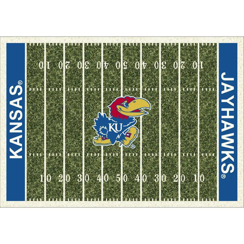 Kansas Jayhawks 8X11 Ncaa Homefield Basketball Rug 1