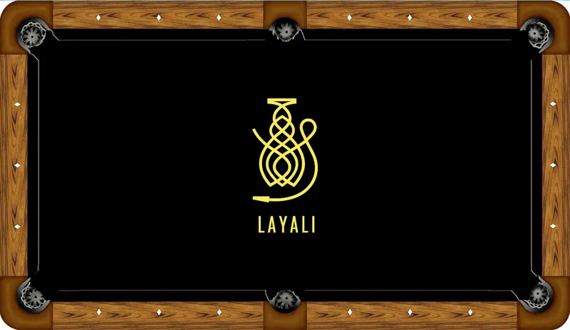 Layali Custom Pool Table Felt – Arabic-Inspired Design Printed Billiard Table Cloth 1