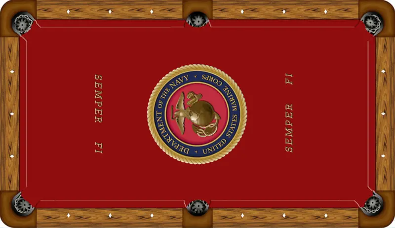 Marine Department Themed Pool Table Felt – Custom Billiard Fabric 1