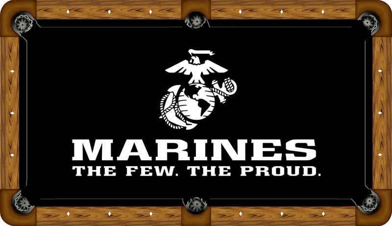 Marines: The Few, The Proud Custom Pool Table Felt – Honor-Themed Billiard Cloth 1