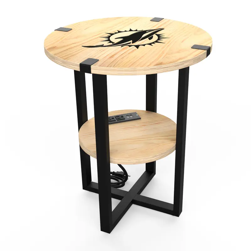 Miami Dolphins Side Table Equipped With Wireless Charging Technology 1