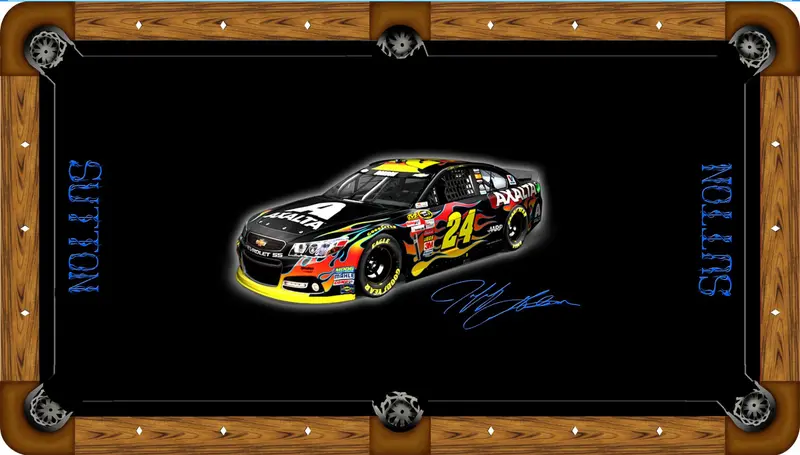 Nascar-Inspired Custom Pool Table Felt – Race-Themed Printed Cloth For 7Ft To 9Ft Tables 1