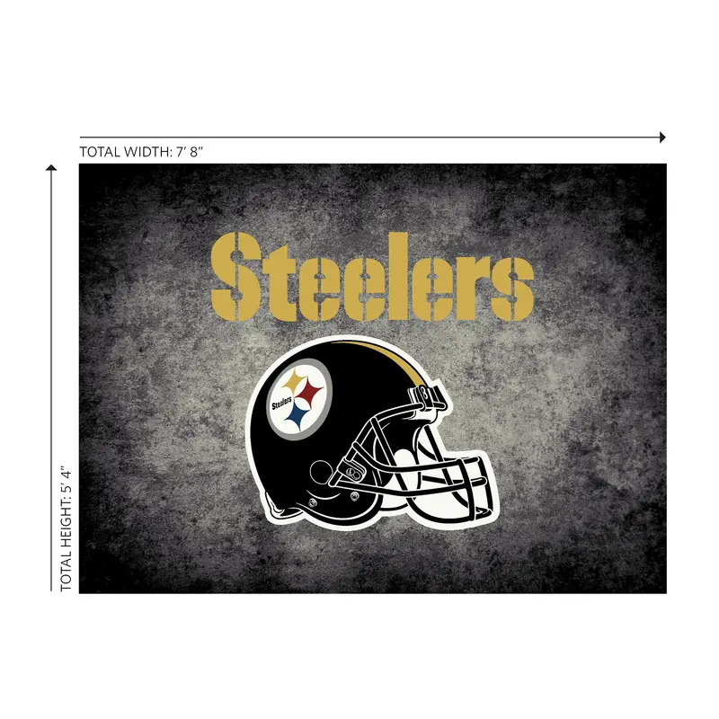 Pittsburgh Steelers Heritage-Texture 6X8 Area Rug 1