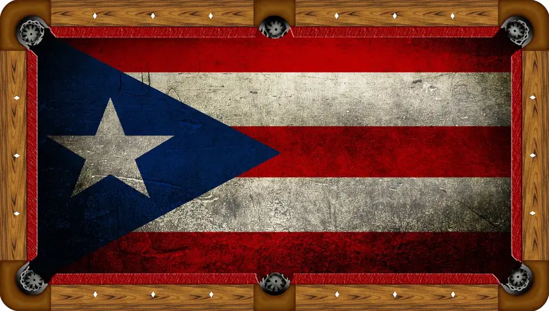 Puerto Rico Flag Custom Pool Table Felt – Patriotic Billiard Cloth 1