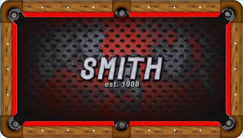 Smith Family Custom Pool Table Felt – Personalized Billiard Cloth 1