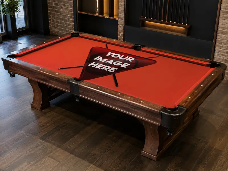 Solid Orange Custom Pool Table Felt – Premium 7Ft To 9Ft Billiard Fabric 1