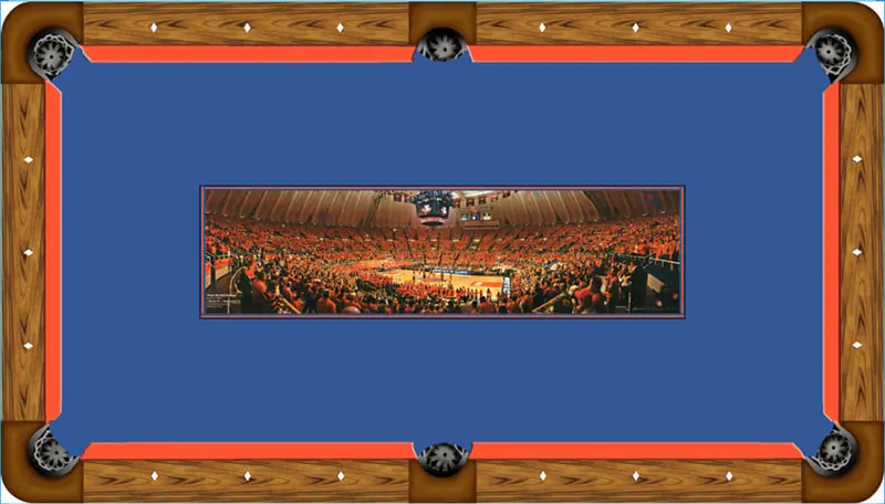 Stadium View Theme Pool Table Felt – Premium Custom Billiard Cloth 1