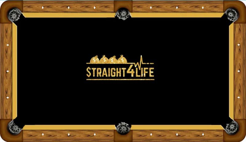 Straight 4 Life Custom Billiard Felt – Personalized Pool Table Cloth 1