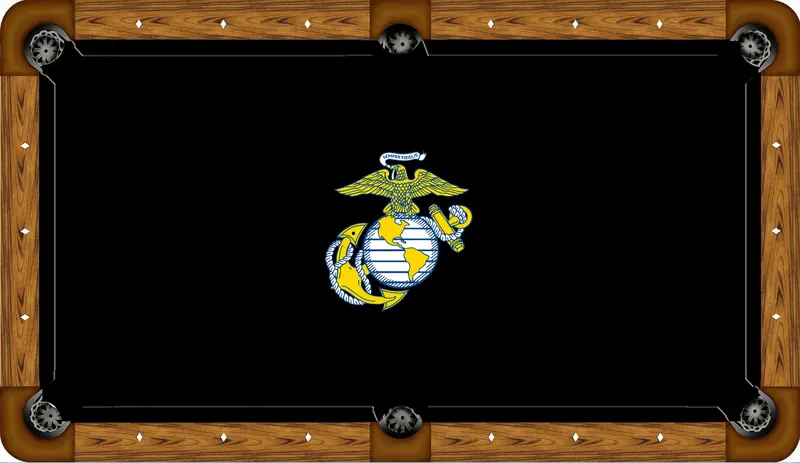 U.S. Marine Corps Custom Pool Table Felt – Patriotic Marine-Themed Billiard Cloth 1