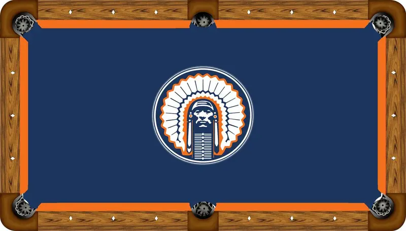 University Of Illinois Custom Pool Table Felt – School-Spirit Graphic Cloth For 7Ft–9Ft Tables 1