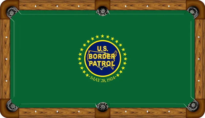 Us Border Patrol Custom Pool Table Felt – Official-Inspired Printed Billiard Cloth 1