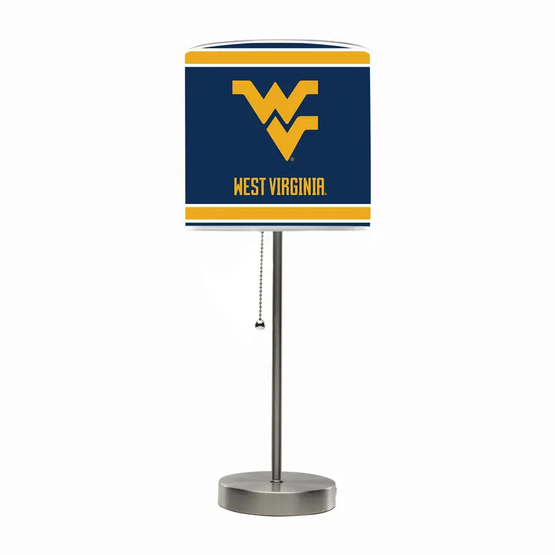 West Virginia Mountaineers Chrome Table Lamp 1