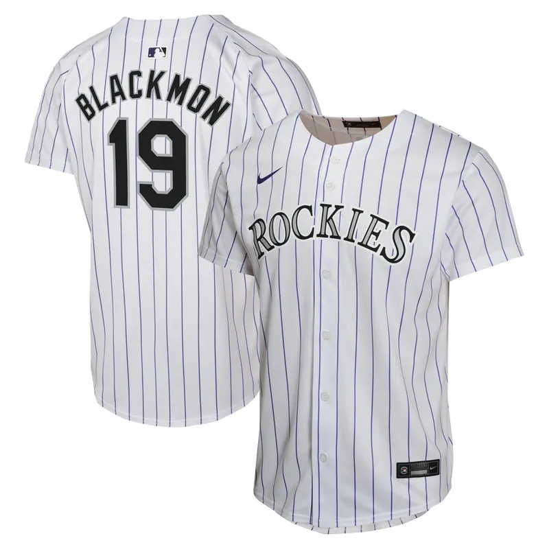 Youth Nike Charlie Blackmon Colorado Rockies White Home Jersey 1