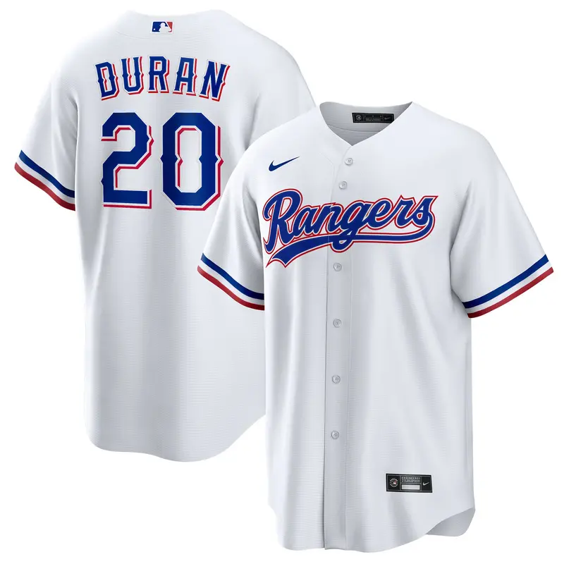 Youth Nike Ezequiel Duran White Texas Rangers Home Replica Jersey 1