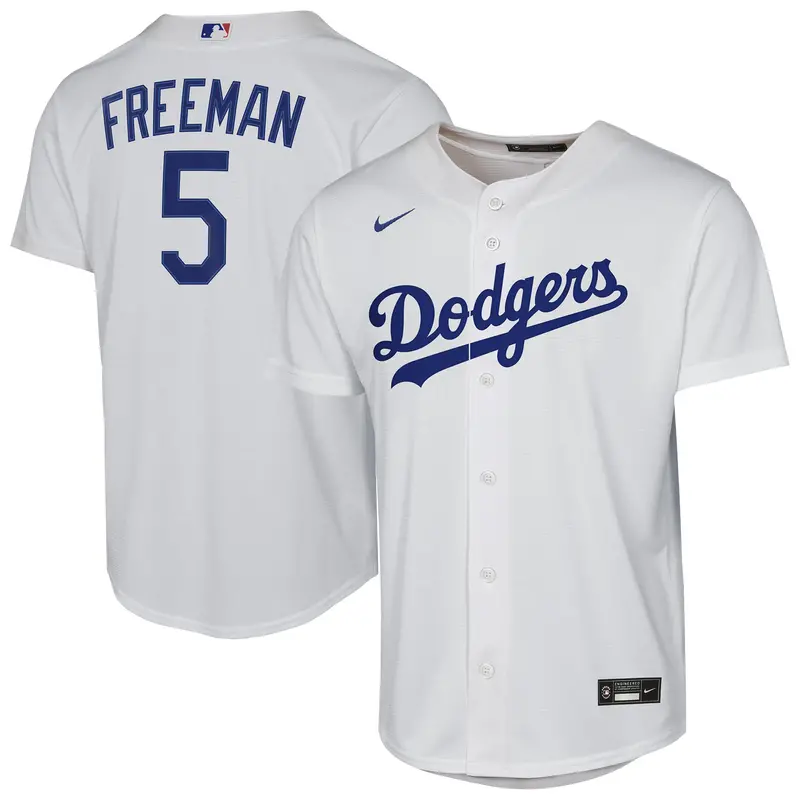 Youth Nike Freddie Freeman Dodgers White Home Replica Jersey 1